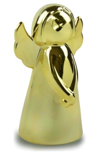 Julefigur engel gylden 9 cm