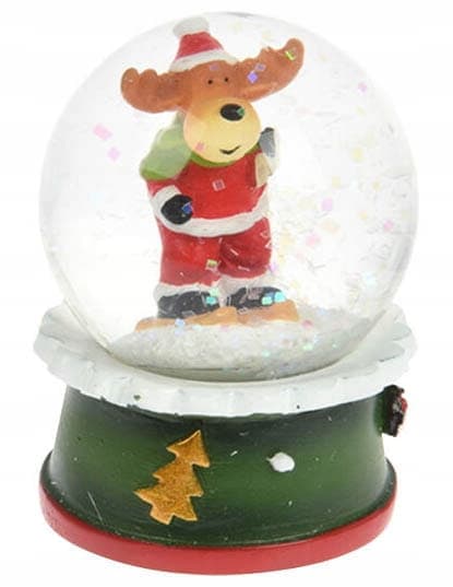 Jouluinen lumipallo lasia 4,5x6 cm