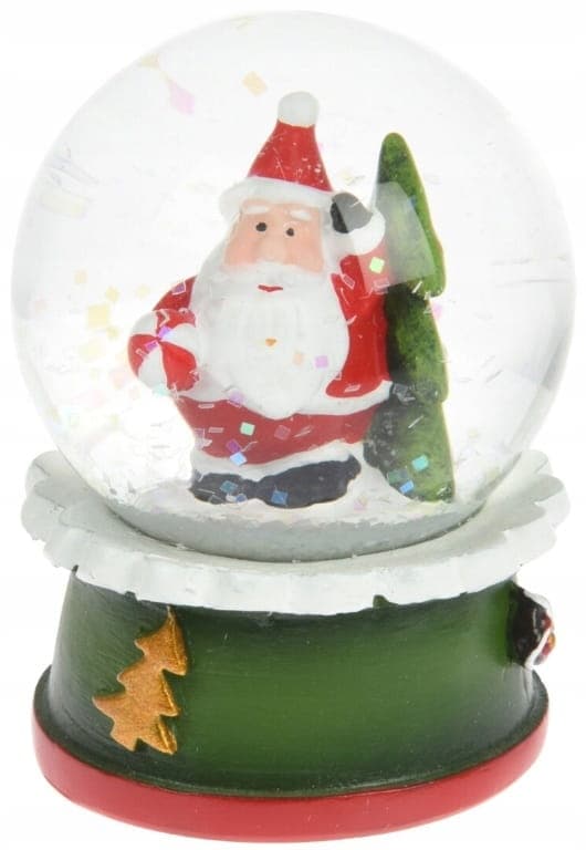 Jouluinen lumipallo lasia 4,5x6 cm