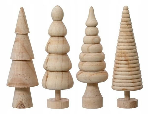 Træfigur formet som et juletræ 15 cm Minimalistisk jul
