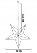 Pikkukuva 5 / 7: Riippuva valotähti musta paperi 60 cm