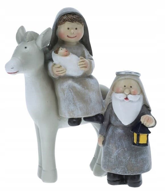 Julekrybbefigur til hjemmet 12,5x10,5x6,5 cm 1 stk.