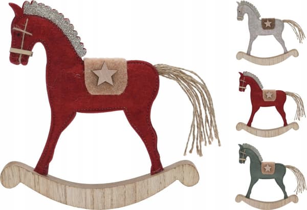 Julefigur hest dekorativ 22 cm