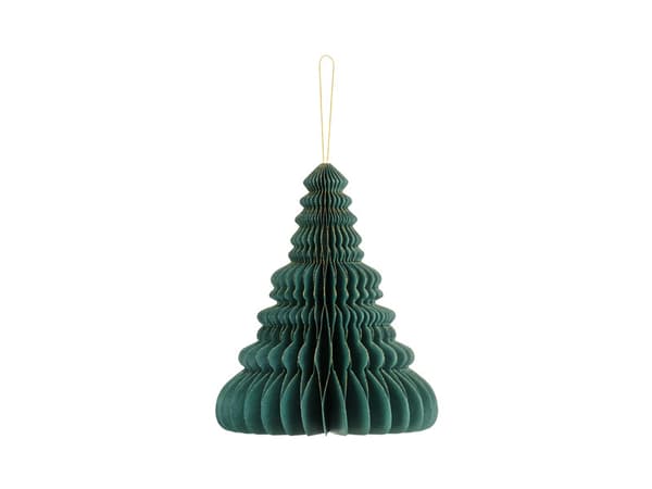 Hunajakennoinen paperipallo joulukuusi, pullonvihreä, 20 cm (1 pakkaus / 48 kpl)