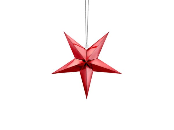 Papirstjerne, 30 cm, rød (1 æske / 50 stk.)