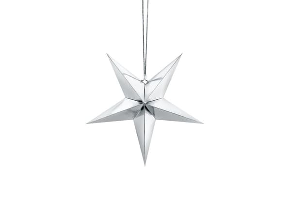 Paperitähti, 30 cm, hopea (1 pkt / 50 kpl)
