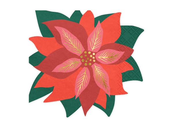 Servetter Julstjärna, mix, 14,5x15,5 cm (1 förpackning / 20 st.)