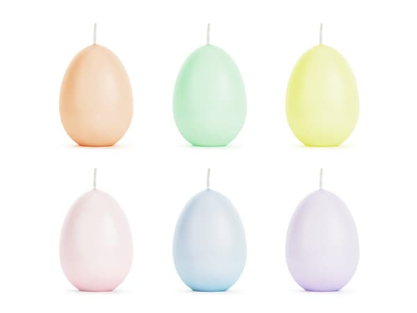 Äggljus 6 st., mix, 7 cm (1 förpackning / 6 st.)
