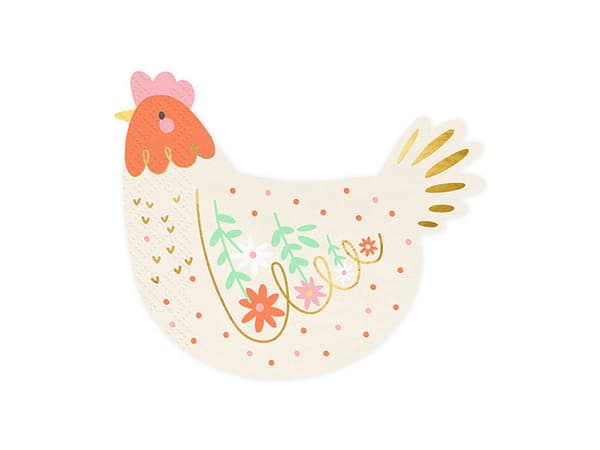 Servetter Hen, mix, 16x13 cm (1 ask / 12 förpackningar) (1 förpackning / 20 st.)