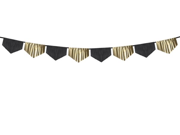 Papirfolie guirlande Frynser, blandet, 3m