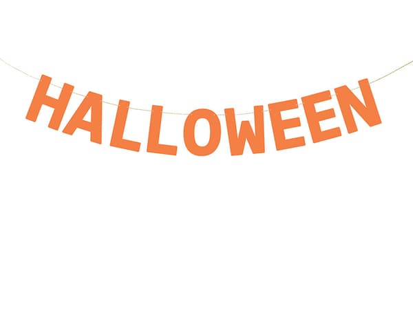Halloween-banneri, 2,5 m, oranssi