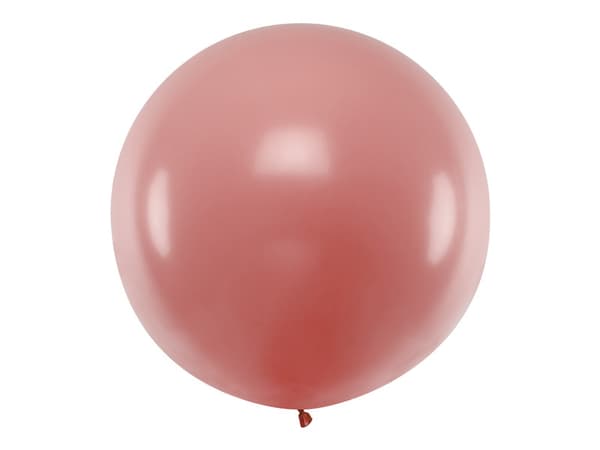Rund ballong 1m, Pastell Vildrosa