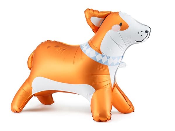 Stående Corgi Folieballon, 88x70 cm, Mix