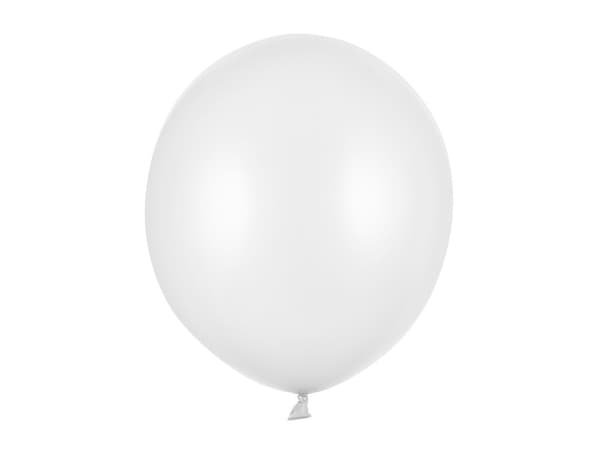 Strong-ilmapallot 43 cm, metallinhohtoinen puhtaanvalkoinen (1 pakkaus / 25 kpl)