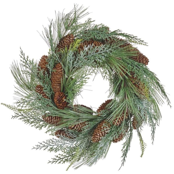 Dekorativ julkrans 34 cm grön ASTURIA Lumarko!