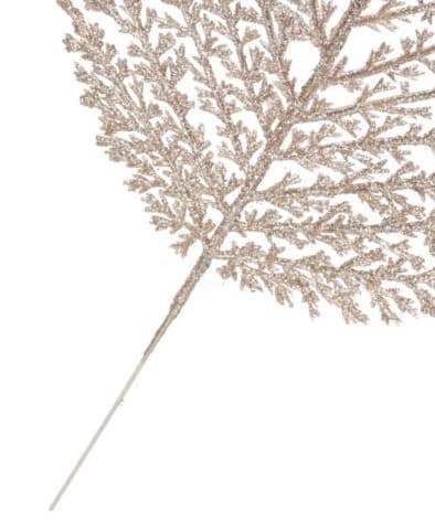 DEKORATIV KREN GULDBLAD MED GLITTER 28CM