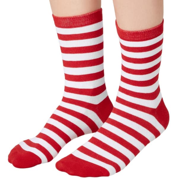 Julsockor randiga vitt-rött Vit 35-38