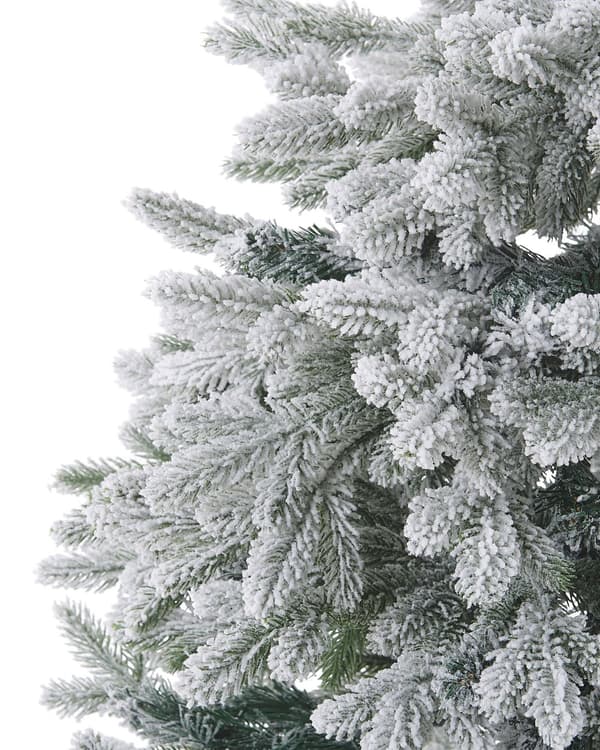 Konstgjord julgran Vit PVC Metallfot 180 cm Snöig Skandinavisk stil