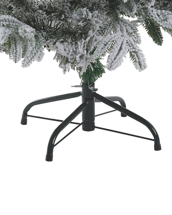 Konstgjord julgran Vit PVC Metallfot 180 cm Snöig Skandinavisk stil