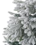 Miniatyrbild 4 av 5: Konstgjord julgran Vit PVC Metallfot 120 cm Snöig Skandinavisk stil