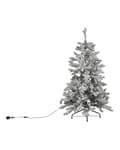 Miniatyrbild 6 av 7: Konstgjord julgran Vit Syntetmaterial 120 cm Gångjärnsförsedda grenar LED-belysning Julpynt Högtid