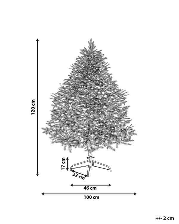 Konstgjord julgran Rosa Syntetmaterial 120 cm Metallfot Traditionell juldekoration
