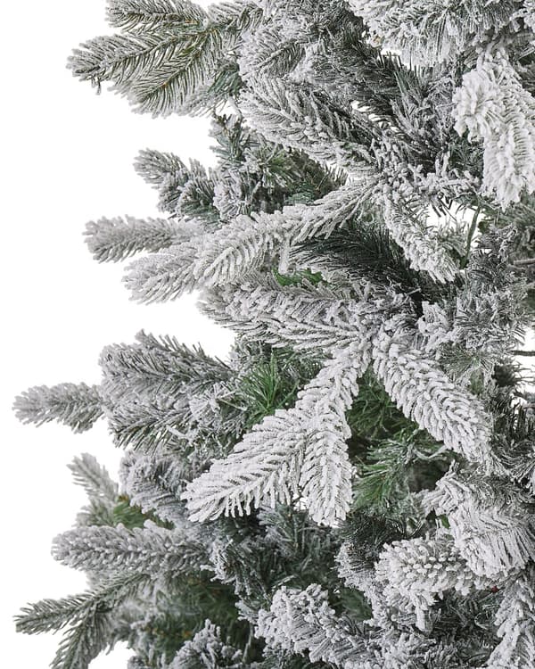 Konstgjord julgran Vit Syntetmaterial 180 cm Gångjärnsförsedda grenar LED-belysning Julpynt Högtid