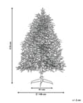 Miniatyrbild 3 av 5: Konstgjord julgran Vit Syntet 210 cm Snötäckt Gångjärnsgrenar Högtid Jul