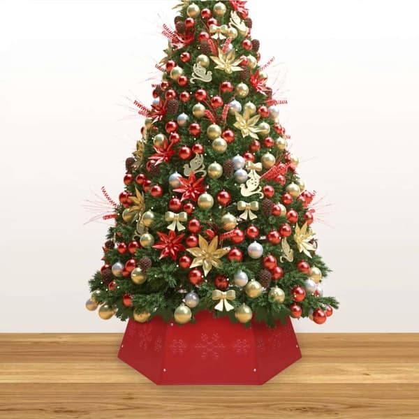 vidaXL Julgranskrage röd Ø68x25 cm -  Julgransmattor