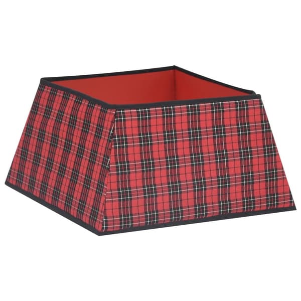 vidaXL Joulukuusen helma punainen ja musta 48x48x25 cm -  Joulukuusen Alustat