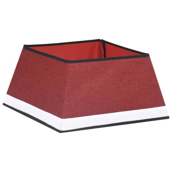 vidaXL Joulukuusen helma punainen ja valkoinen 48x48x25 cm -  Joulukuusen Alustat