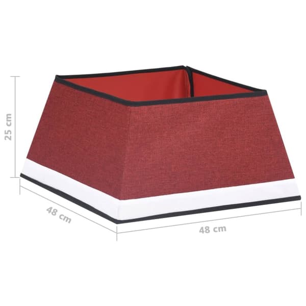 vidaXL Joulukuusen helma punainen ja valkoinen 48x48x25 cm -  Joulukuusen Alustat
