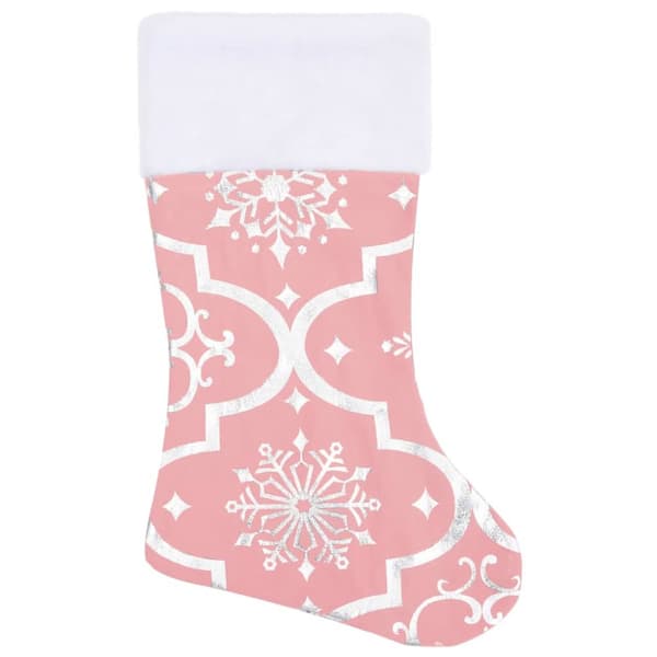 The Living Store Ylellinen joulukuusen jalustapeite sukalla pinkki 122 cm kangas -  Joulukuusen Alustat