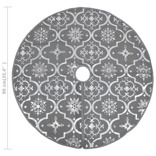 Ylellinen joulukuusen jalustapeite sukalla harmaa 90 cm kangas - Joulukuusen Jalustapeite - Joulukuusen Jalustapeitteet - Home & Living