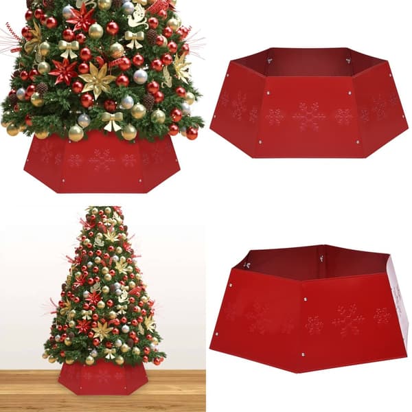 Skjuler til juletræsfod Ø68x25 cm rød - Skjuler Til Juletræsfod - Skjulere Til Juletræsfødder - Home & Living