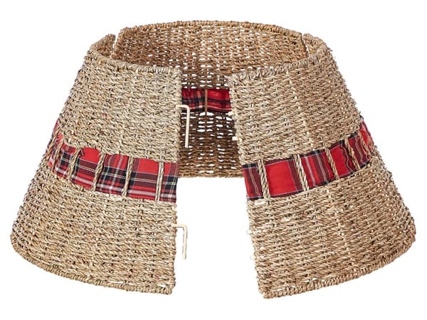 Julgranskrage Naturligt sjögräs Handgjord ⌀ 50 cm Boho Rund Hemtillbehör Omslag för julgransstjälk