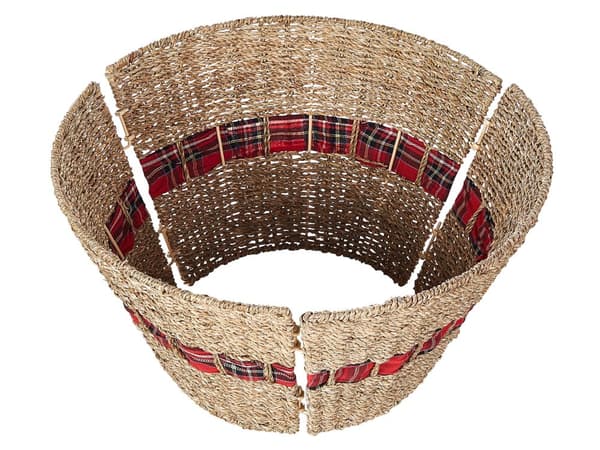 Julgranskrage Naturligt sjögräs Handgjord ⌀ 50 cm Boho Rund Hemtillbehör Omslag för julgransstjälk