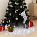 Miniatyrbild 1 av 2: Julgranskrage lyxig med vit strumpa Ø150 cm tyg