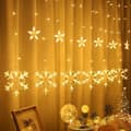 Miniatyrbillede 10 af 11: Garland CURTAIN LED juletræslys hængende stjerner istapper vindue STAR