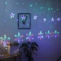 Pikkukuva 6 / 11: Garland CURTAIN LED joulukuusen valot riippuvat tähdet jääpuikot ikkuna STAR