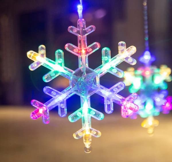 Garland CURTAIN LED joulukuusen valot riippuvat tähdet jääpuikot ikkuna STAR