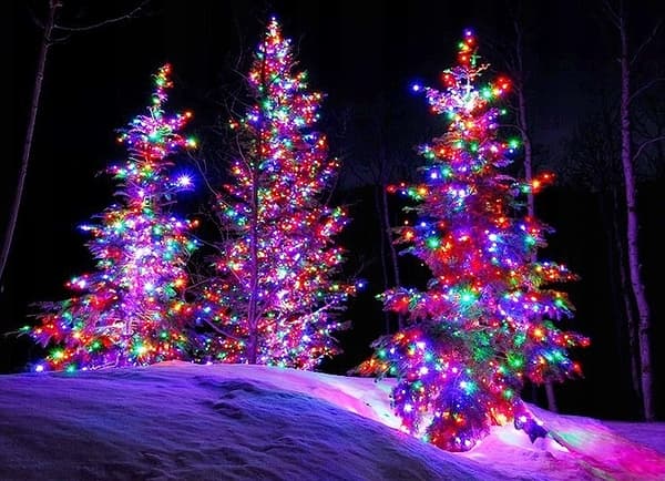 200 LED-juletræslys FLASH-snor til juletræ JULETRÆBLITS UDEN/INDVENDIG