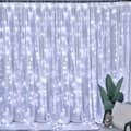 Miniatyrbillede 4 af 10: Garland CURTAIN LED juletræslys hængende istapper vinduesledninger oplader