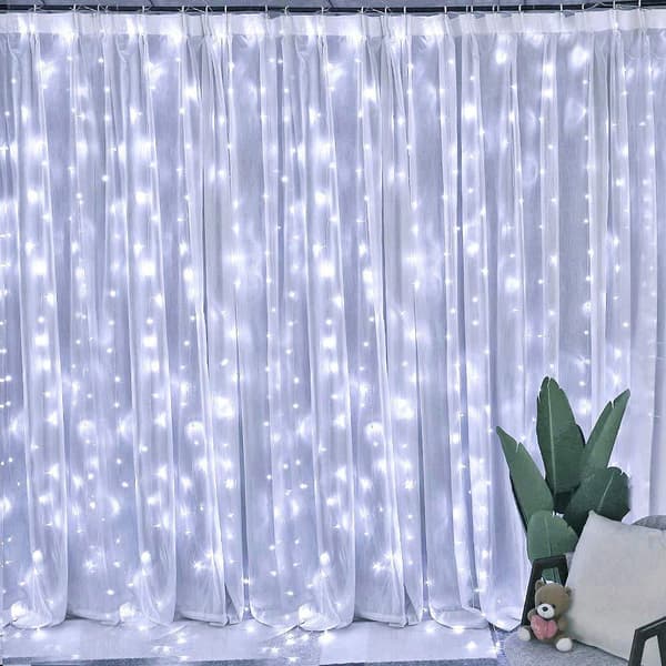 Garland CURTAIN LED juletræslys hængende istapper vinduesledninger oplader