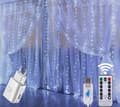 Miniatyrbillede 7 af 10: Garland CURTAIN LED juletræslys hængende istapper vinduesledninger oplader