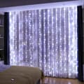 Miniatyrbillede 10 af 10: Garland CURTAIN LED juletræslys hængende istapper vinduesledninger oplader