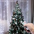 Miniatyrbillede 2 af 10: Garland CURTAIN LED juletræslys hængende istapper vinduesledninger oplader