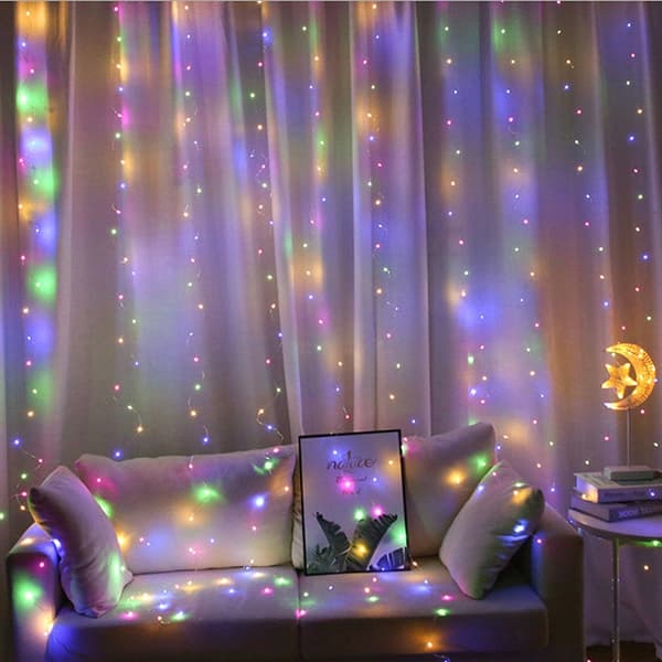 Garland CURTAIN LED joulukuusen valot roikkuvat jääpuikot ikkunan johdot laturi