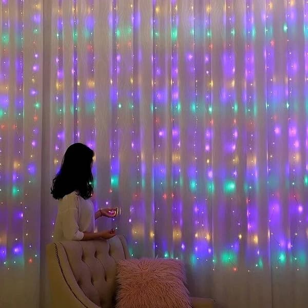 Garland CURTAIN LED joulukuusen valot roikkuvat jääpuikot ikkunan johdot laturi