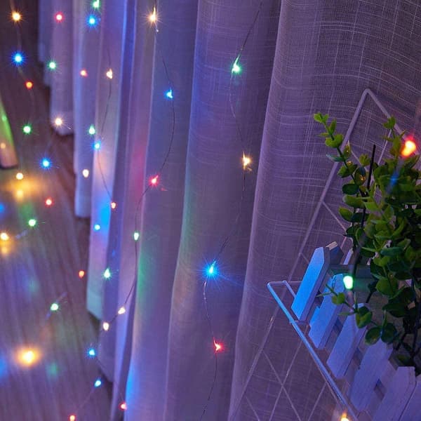 Garland CURTAIN LED joulukuusen valot roikkuvat jääpuikot ikkunan johdot laturi